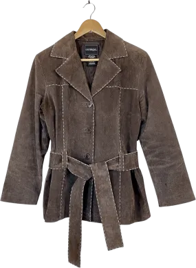 00's Contrast Stitch Leather Trench