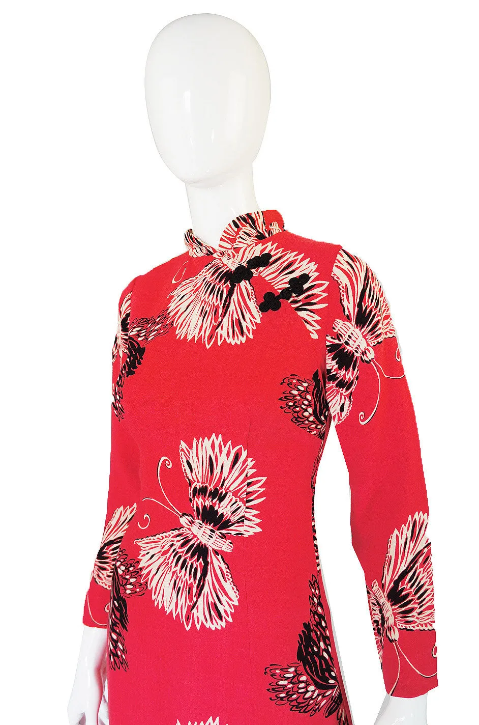 1960s Cheongsam Butterfly Dress