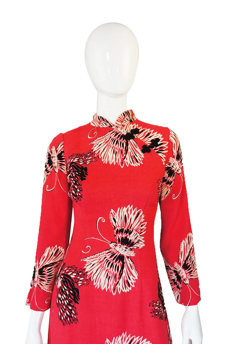 1960s Cheongsam Butterfly Dress