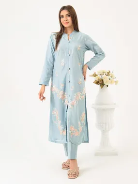 2 Piece Jacquard Suit-Embroidered (Pret)