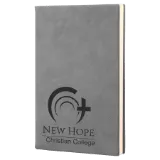 5 1/4" x 8 1/4" Laserable Leatherette Journal with Lined Notepad