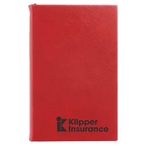 5 1/4" x 8 1/4" Laserable Leatherette Journal with Lined Notepad