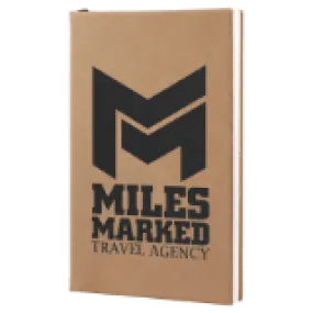 5 1/4" x 8 1/4" Laserable Leatherette Journal with Lined Notepad