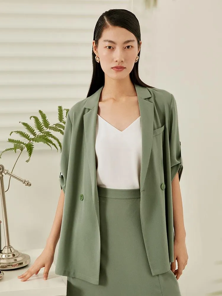 Acetate Straight Blazer