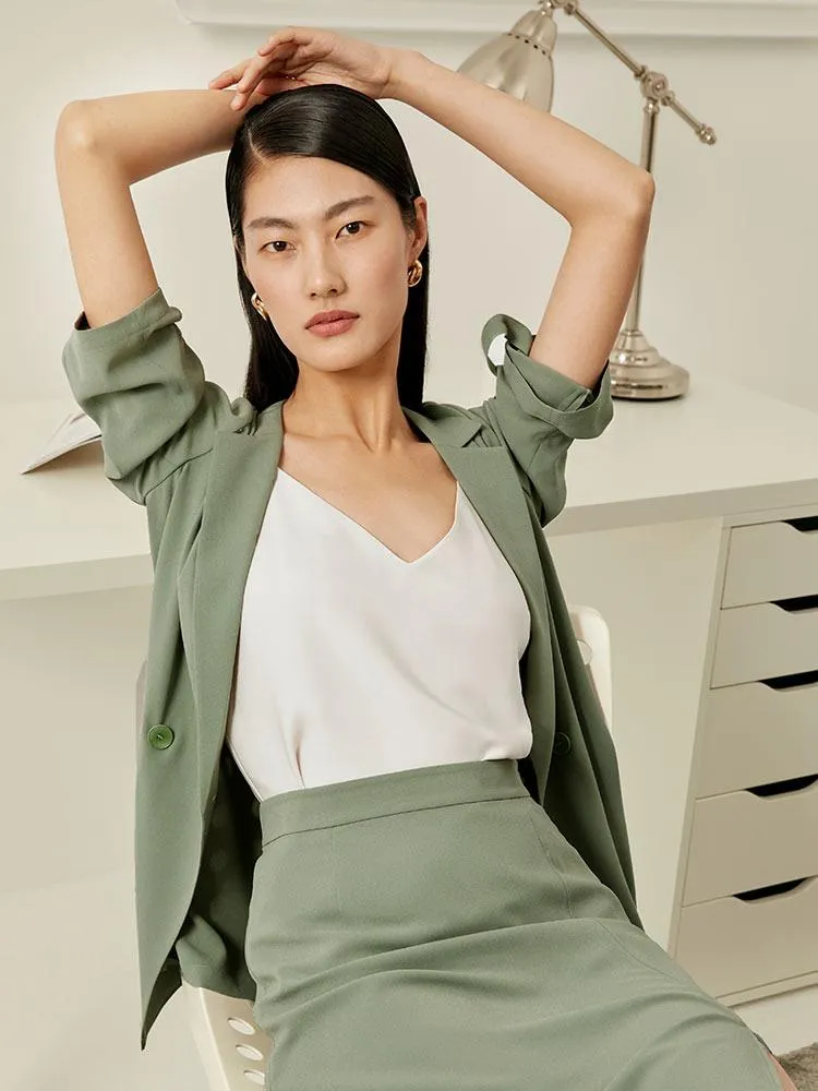 Acetate Straight Blazer