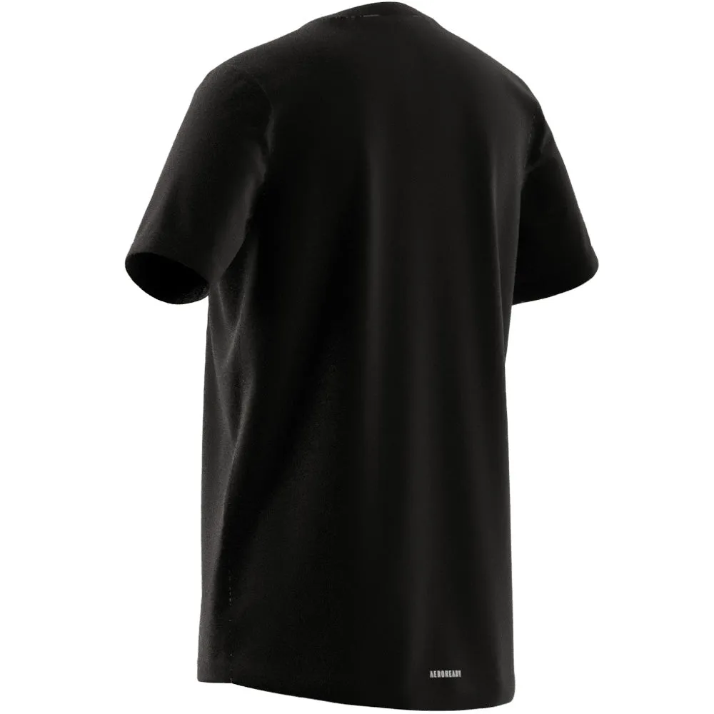 ADIDAS BOS BASICS KIDS BLACK/WHITE T SHIRT