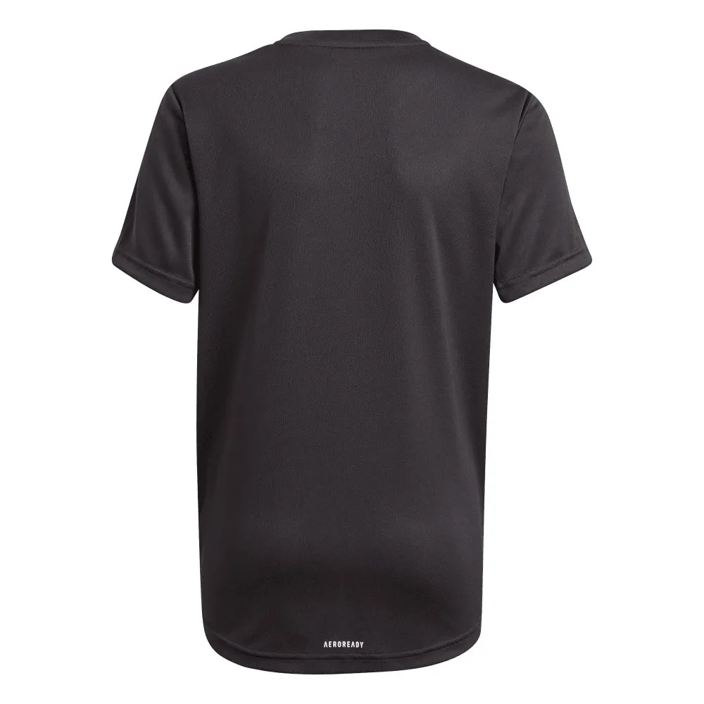 ADIDAS BOS BASICS KIDS BLACK/WHITE T SHIRT