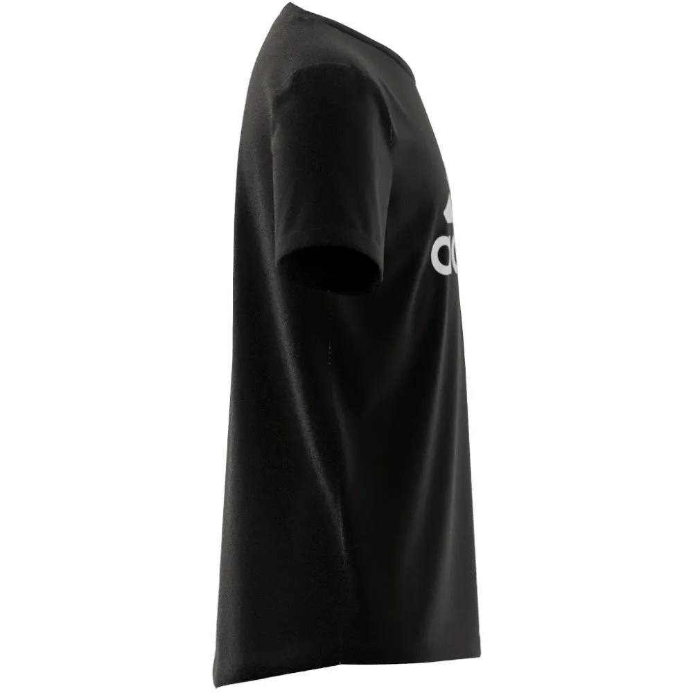 ADIDAS BOS BASICS KIDS BLACK/WHITE T SHIRT
