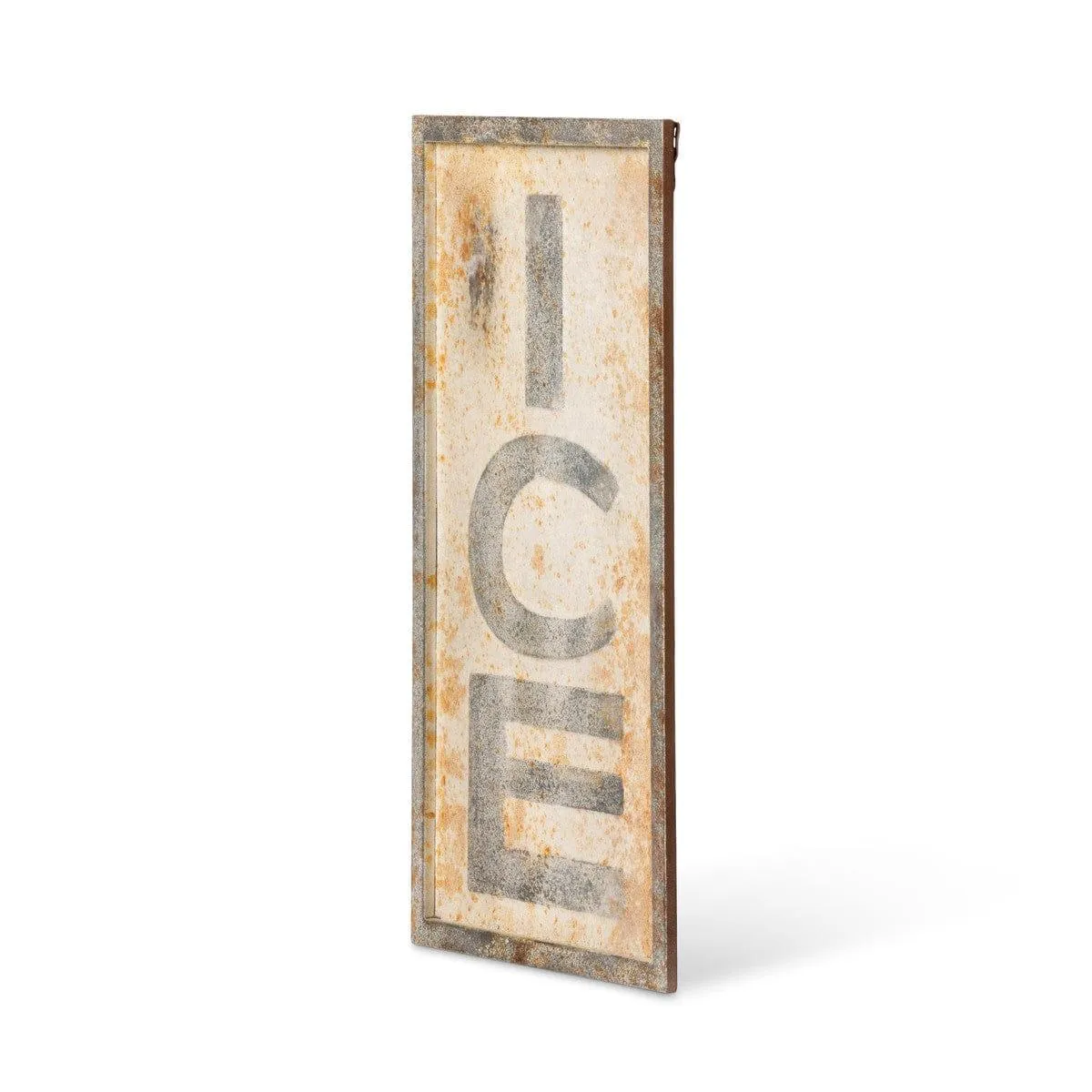 Aged "Ice" Sign