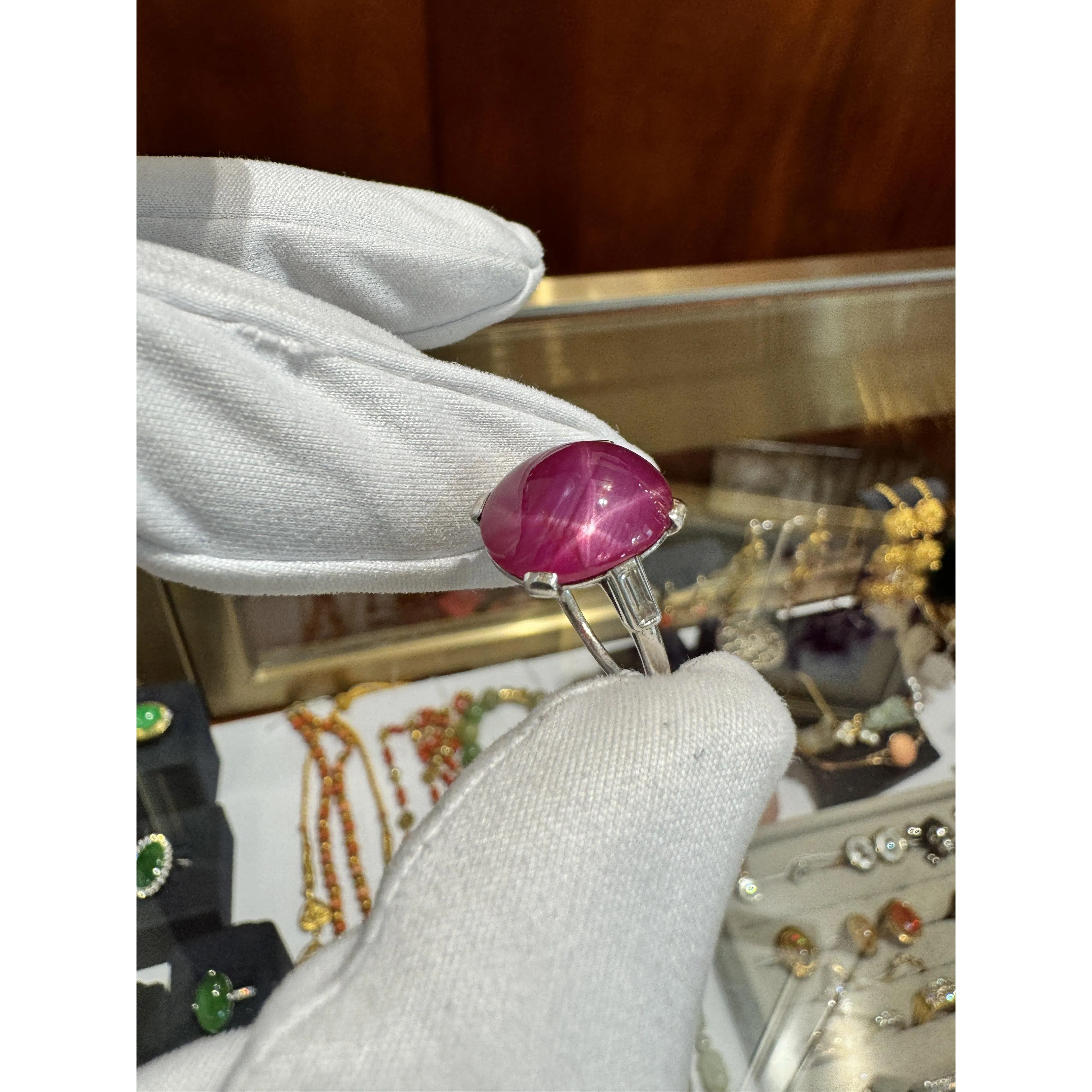 AGL Certified 10.88 Carat No Heat Burma Star Ruby in Vintage Platinum Ring