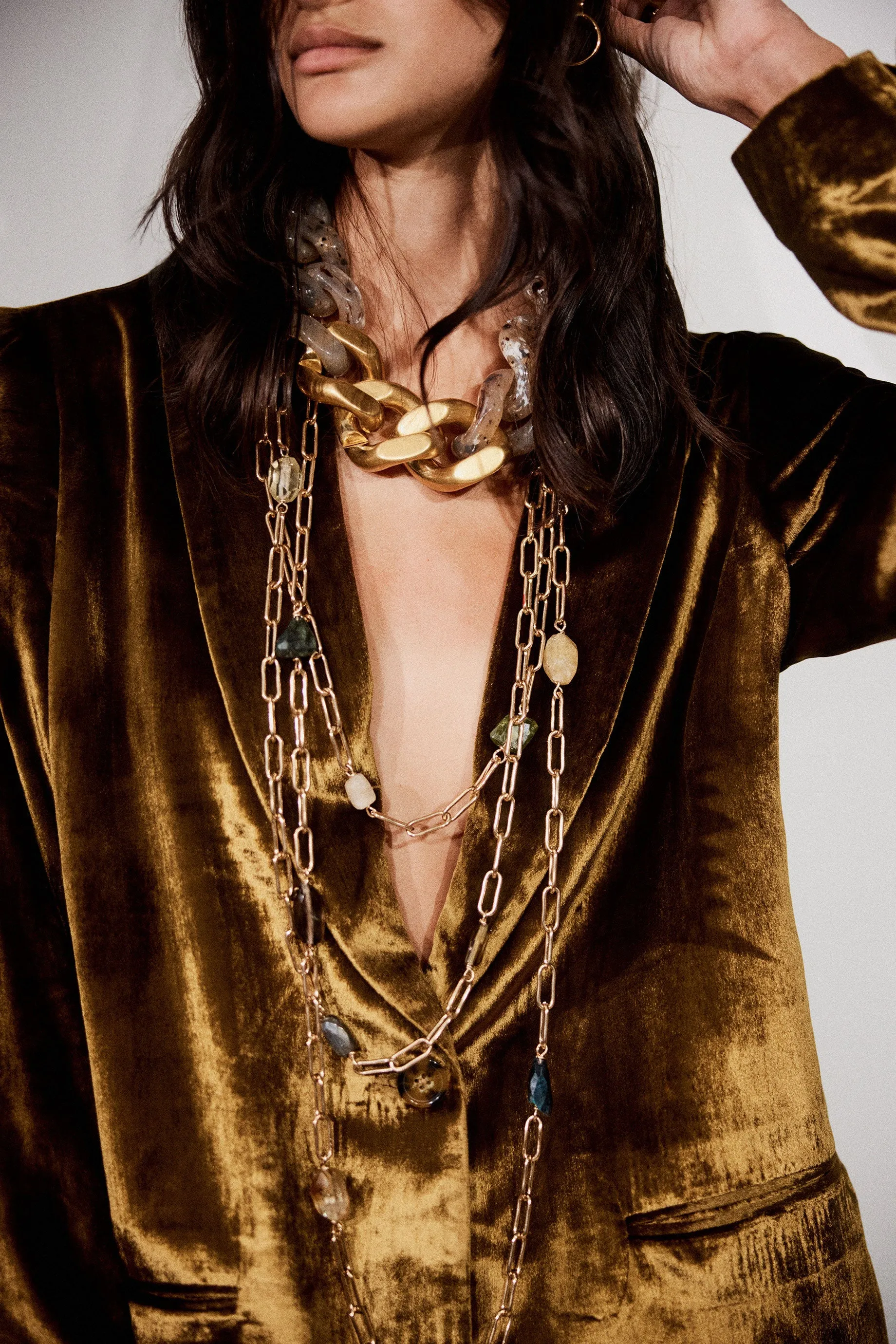 Alouette Design
 Nugget Necklace - Gold
