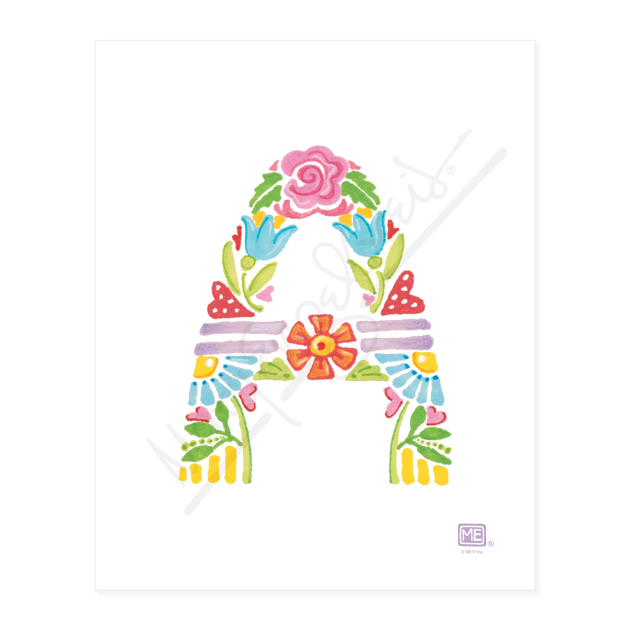Alphabet Garden Letter A Small Print