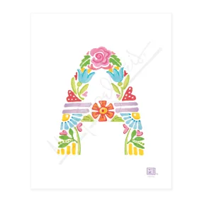 Alphabet Garden Letter A Small Print