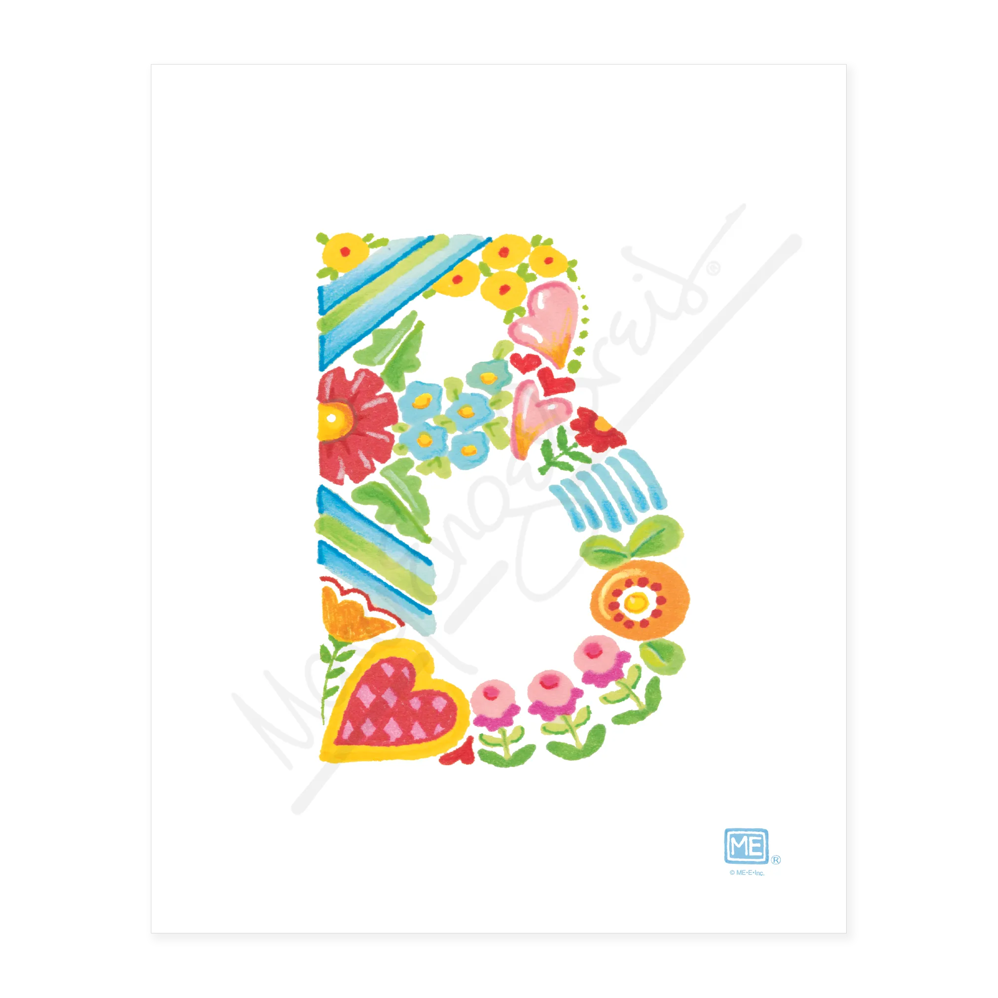 Alphabet Garden Letter B Small Print