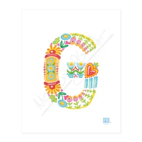 Alphabet Garden Letter G Small Print