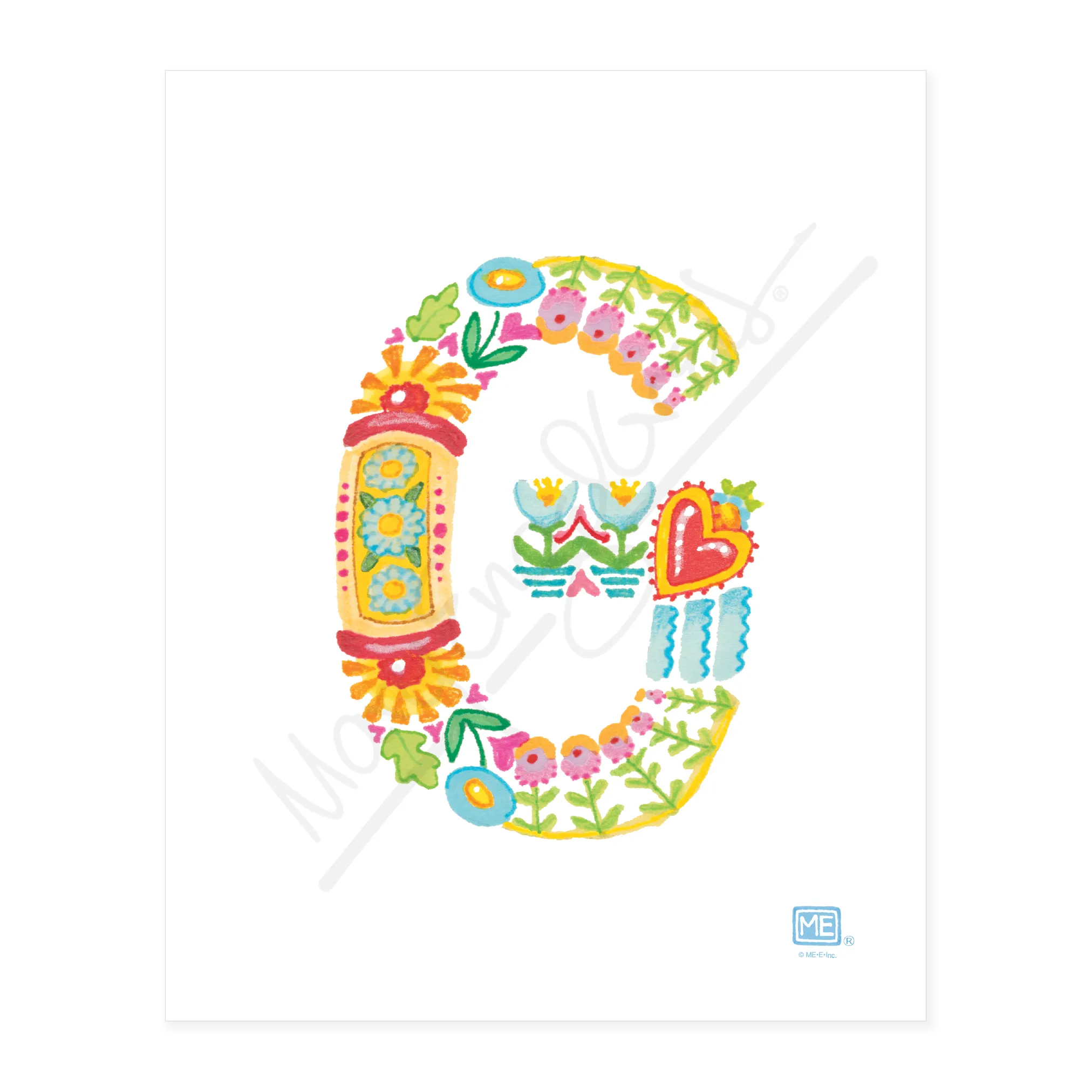 Alphabet Garden Letter G Small Print