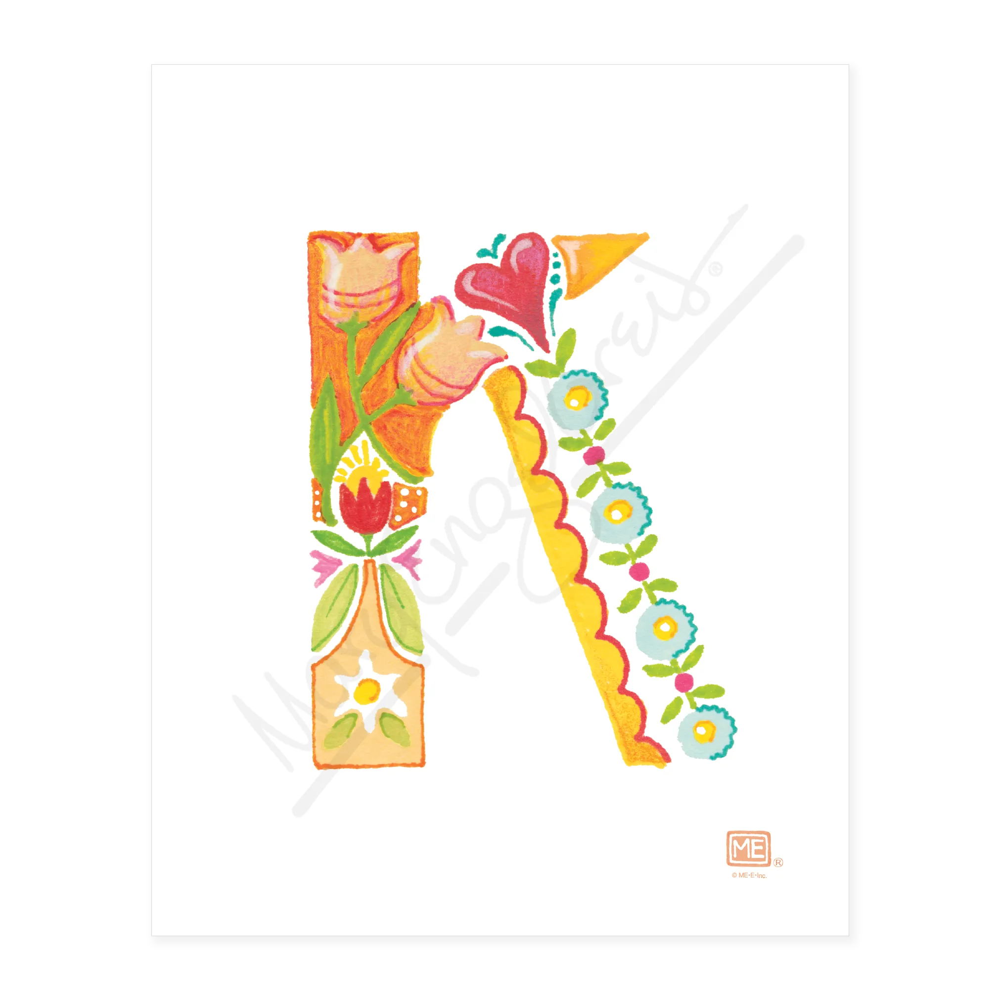 Alphabet Garden Letter K Small Print