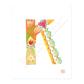Alphabet Garden Letter K Small Print