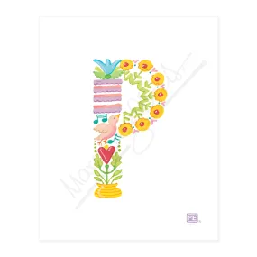 Alphabet Garden Letter P Small Print