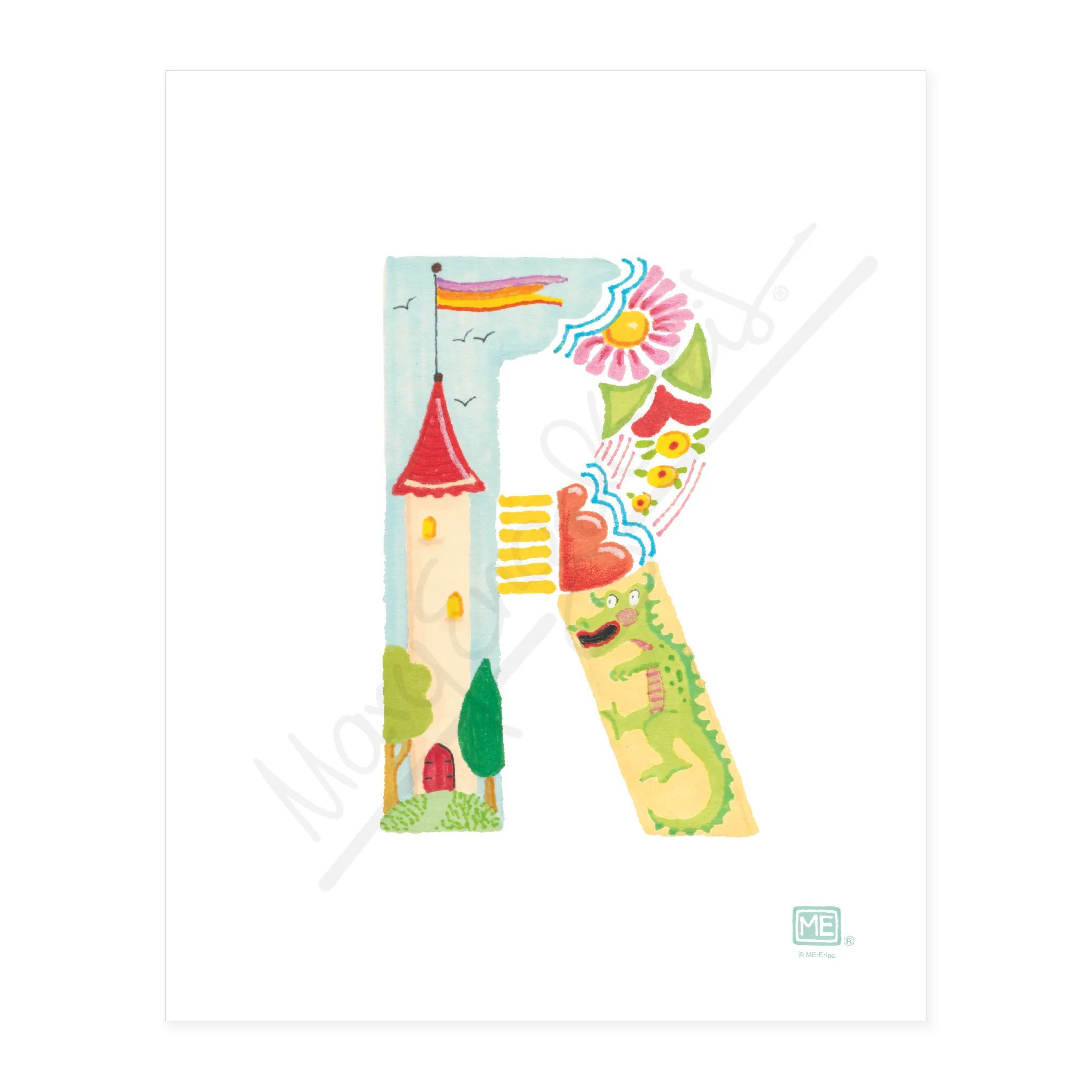 Alphabet Garden Letter R Small Print