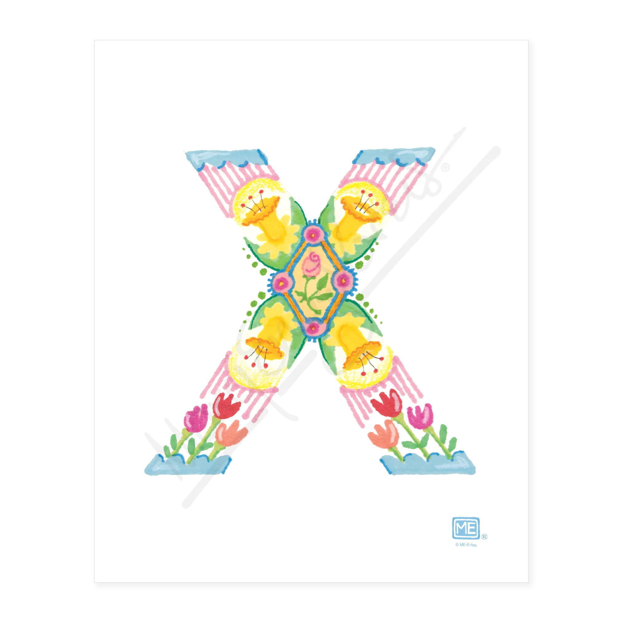 Alphabet Garden Letter X Small Print