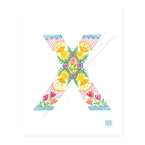 Alphabet Garden Letter X Small Print