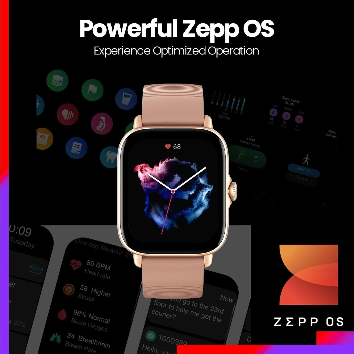 Amazfit GTS 3 Smart Watch(1 Year Official Warranty) - Graphite Black