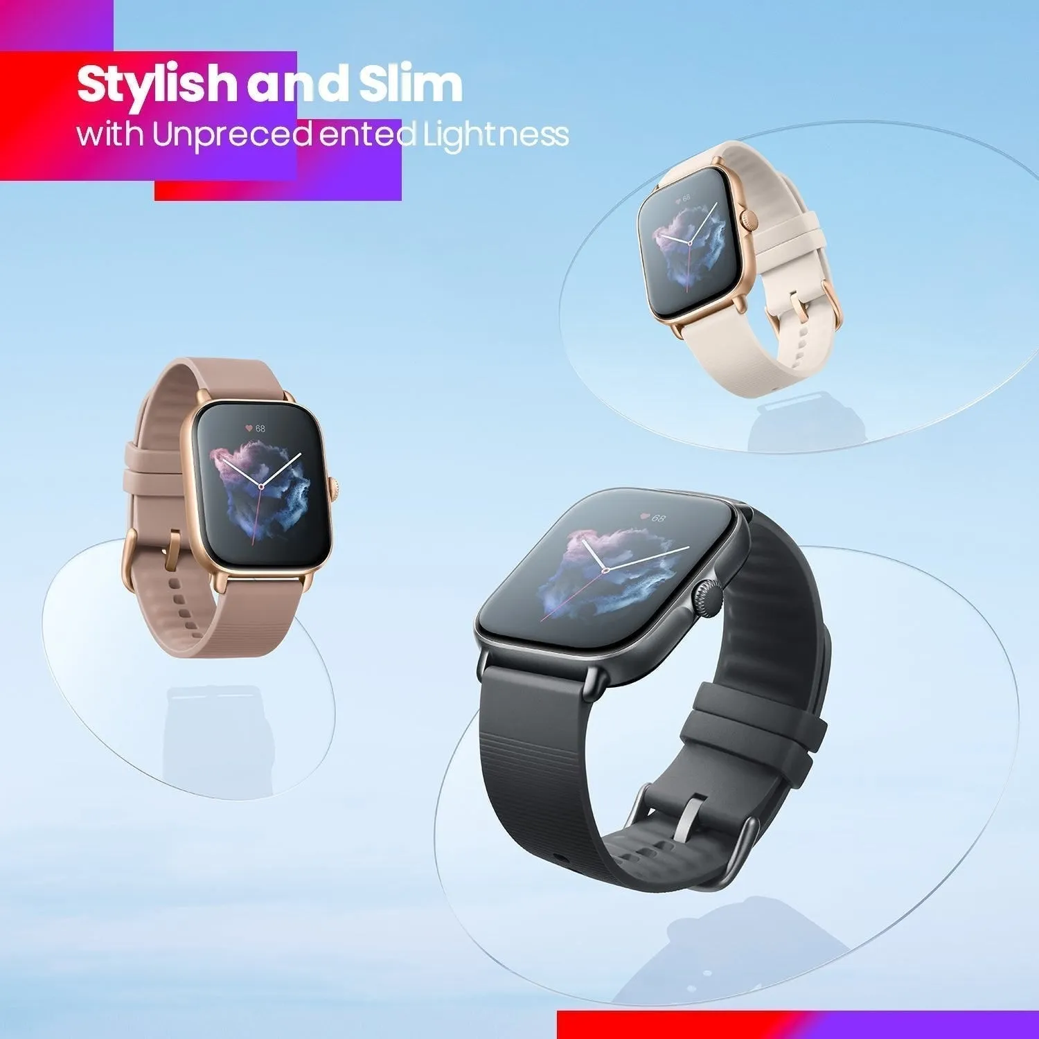Amazfit GTS 3 Smart Watch(1 Year Official Warranty) - Graphite Black