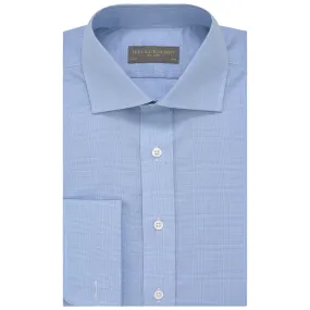 Angus Blue and White Prince of Wales Shirt