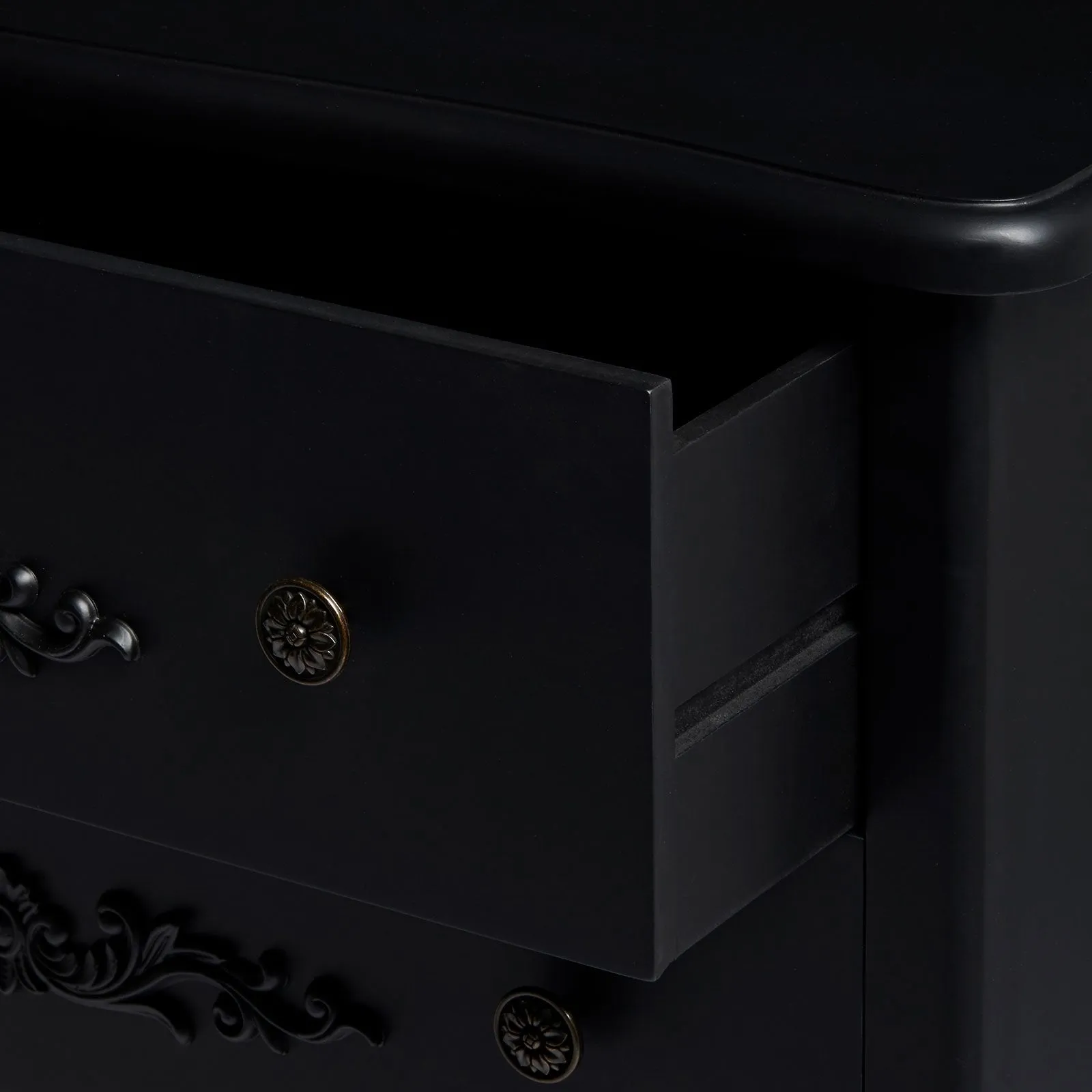 Antoinette Black 4 Drawer Chest
