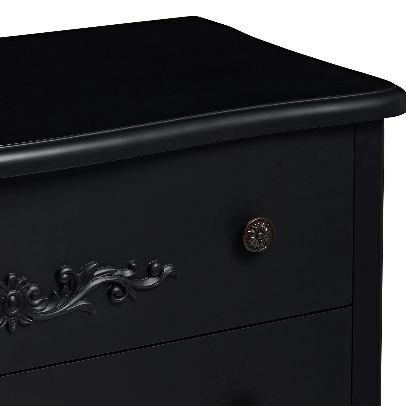 Antoinette Black 4 Drawer Chest