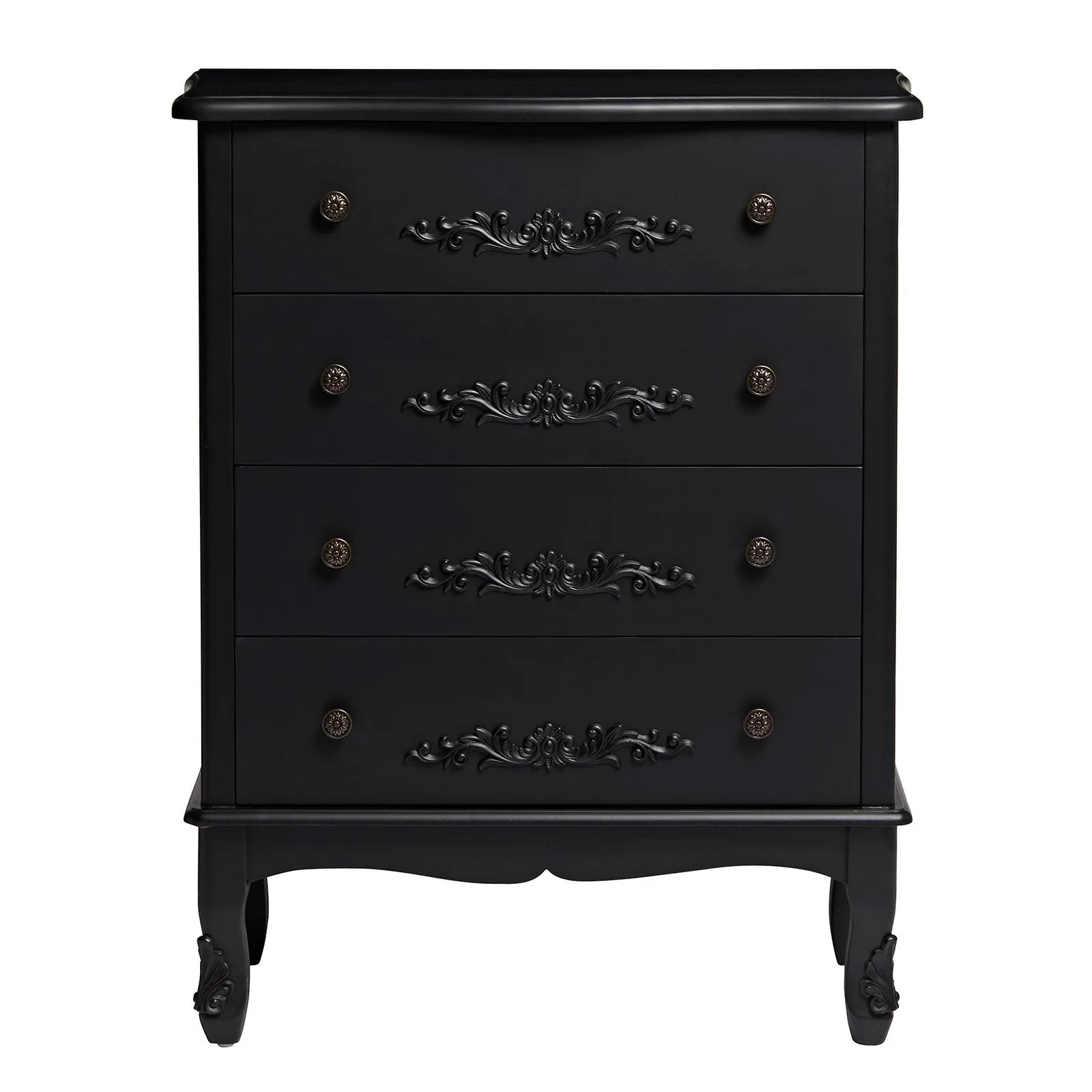 Antoinette Black 4 Drawer Chest