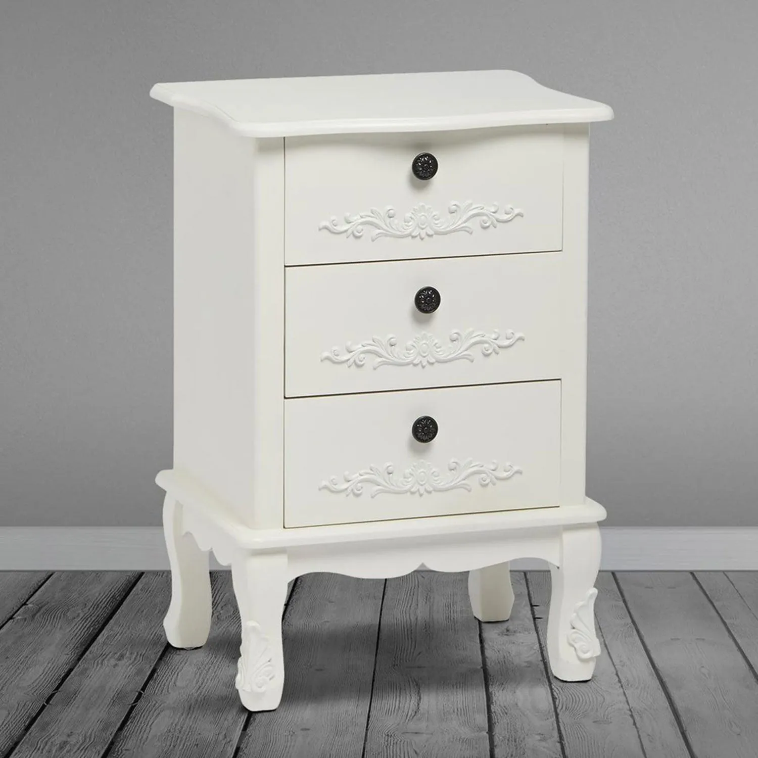 Antoinette White 3 Drawer Chest
