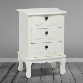 Antoinette White 3 Drawer Chest
