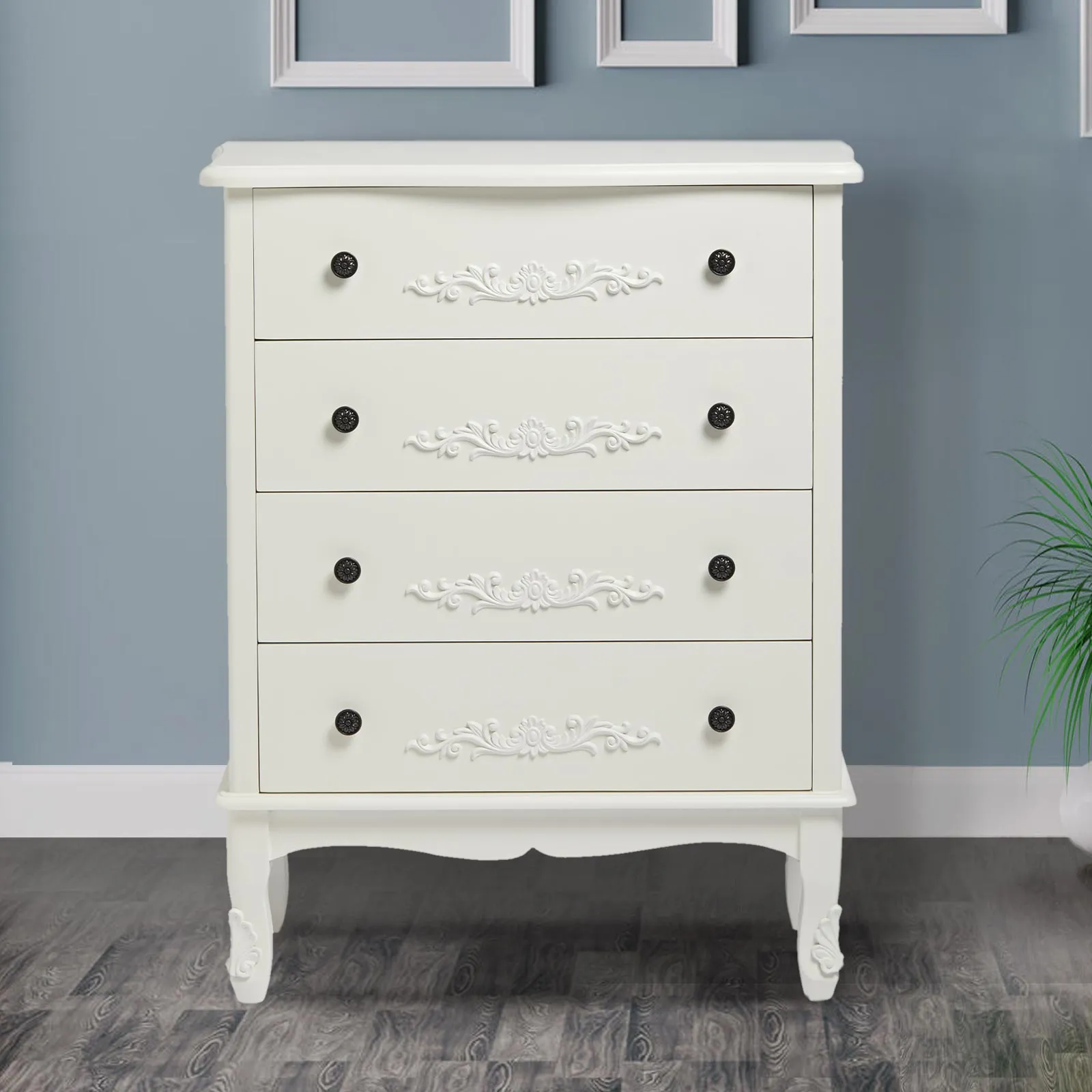 Antoinette White 4 Drawer Chest