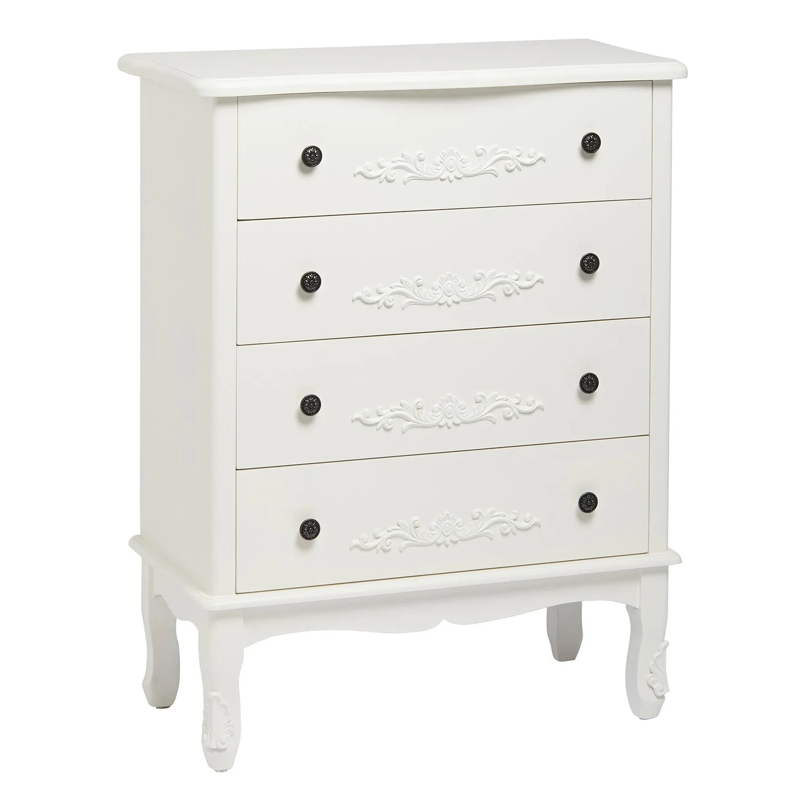 Antoinette White 4 Drawer Chest