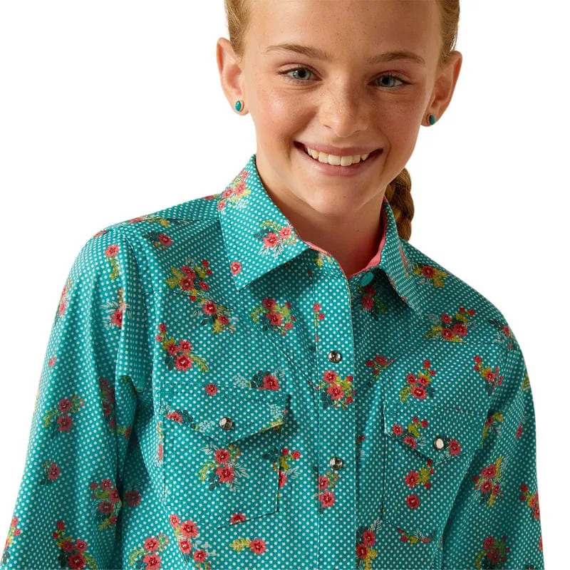Ariat Girls Esmerelda Print Long Sleeve Snap Shirt 10048594