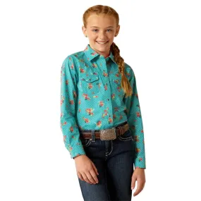 Ariat Girls Esmerelda Print Long Sleeve Snap Shirt 10048594