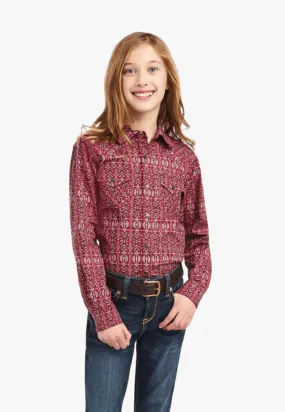 Ariat Girls REAL Alma Snap Long Sleeve Shirt