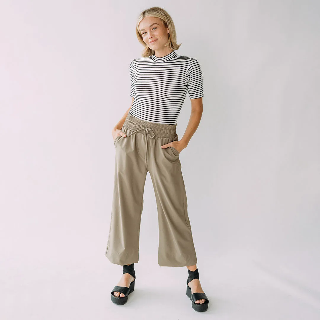 Audrey Wide Leg Pants, Brindle