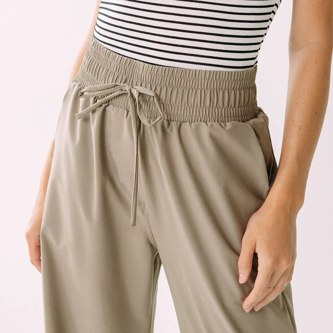 Audrey Wide Leg Pants, Brindle