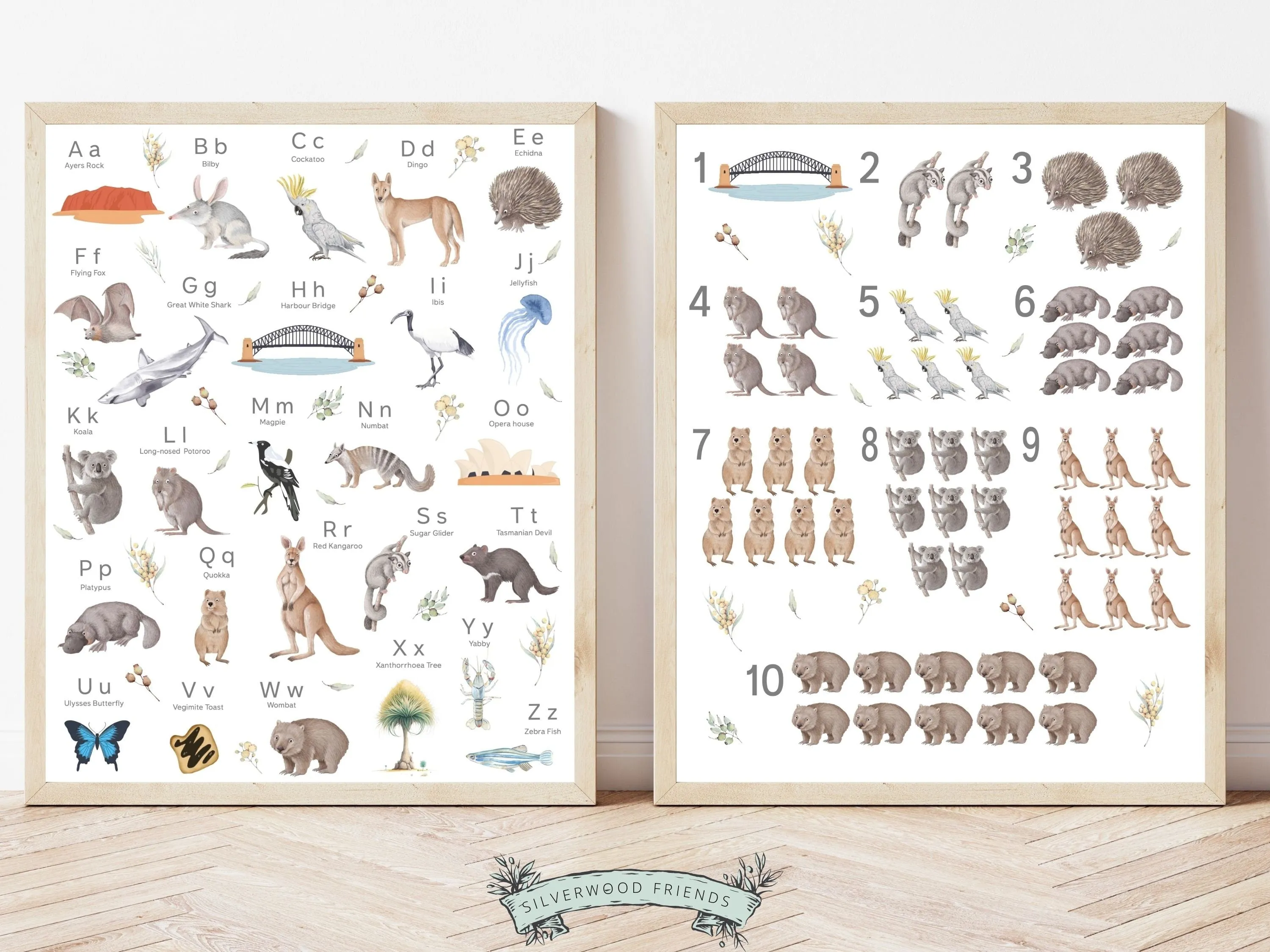 Australian Alphabet and Number Print