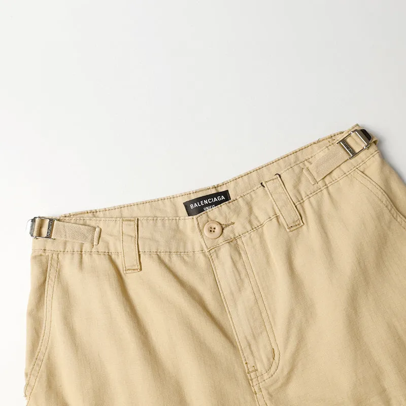 Balenciaga Blue Patched Cotton Cargo Pants