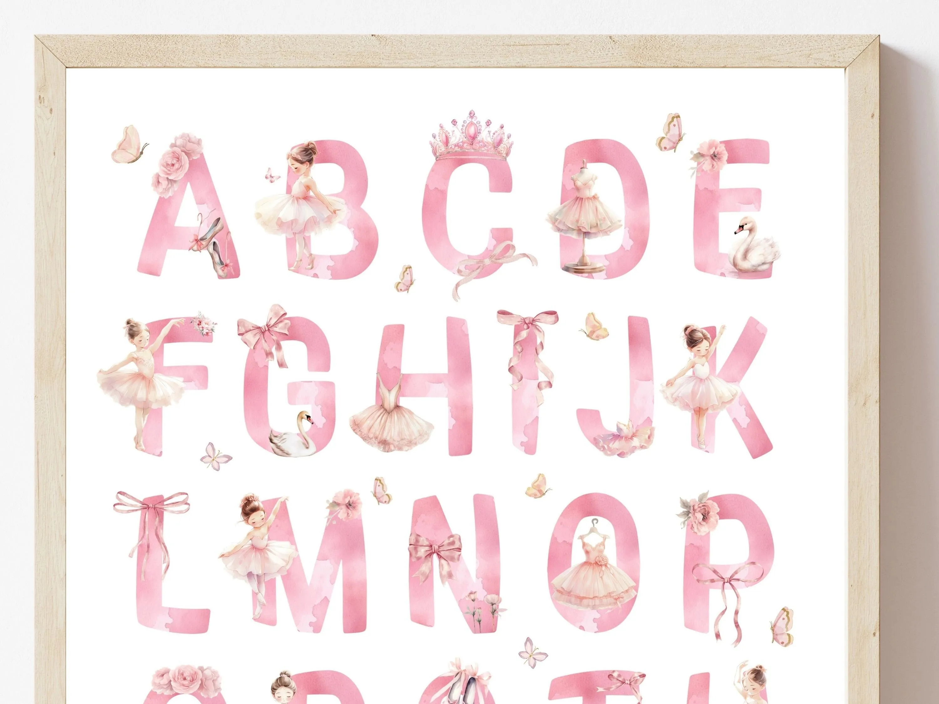 Ballerina Alphabet Nursery Print