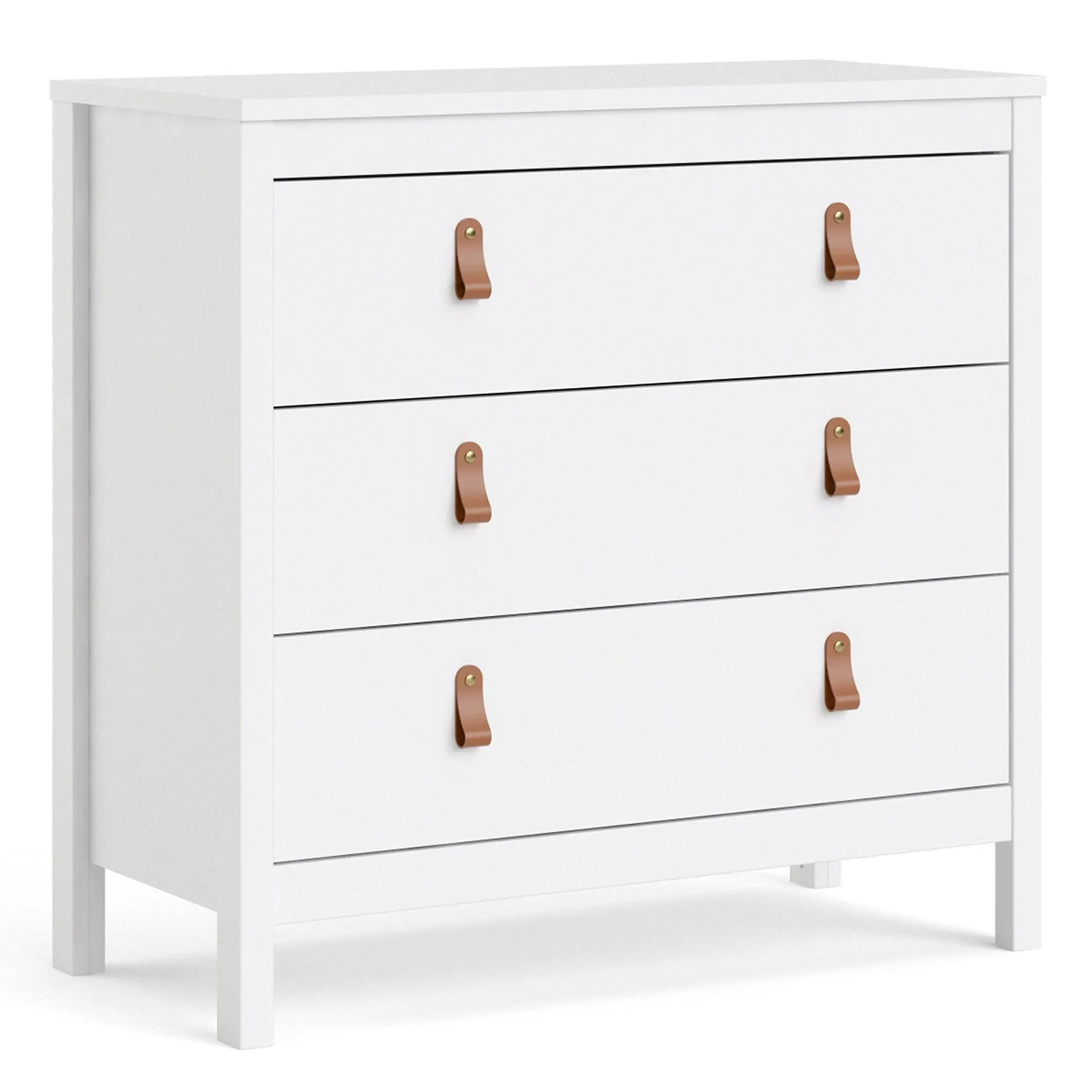 Barcelona White 3 Chest Of Drawers