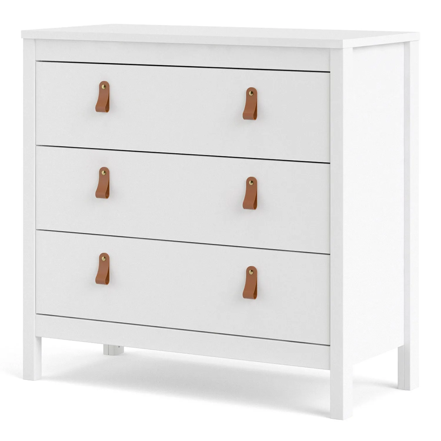 Barcelona White 3 Chest Of Drawers