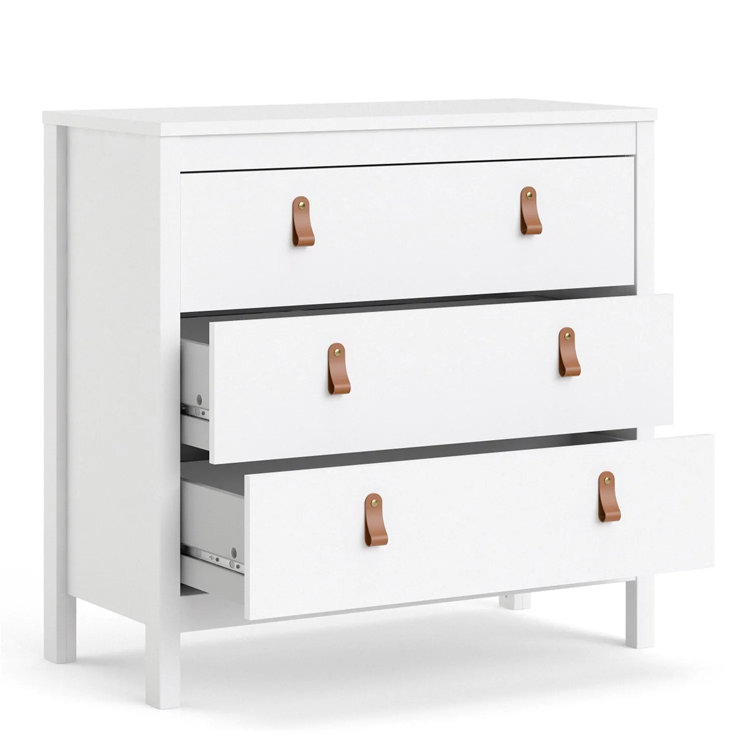 Barcelona White 3 Chest Of Drawers