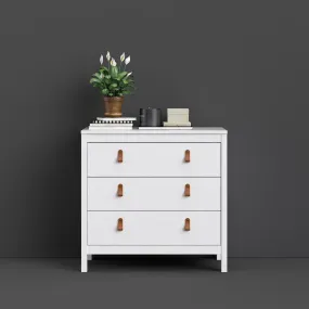 Barcelona White 3 Chest Of Drawers