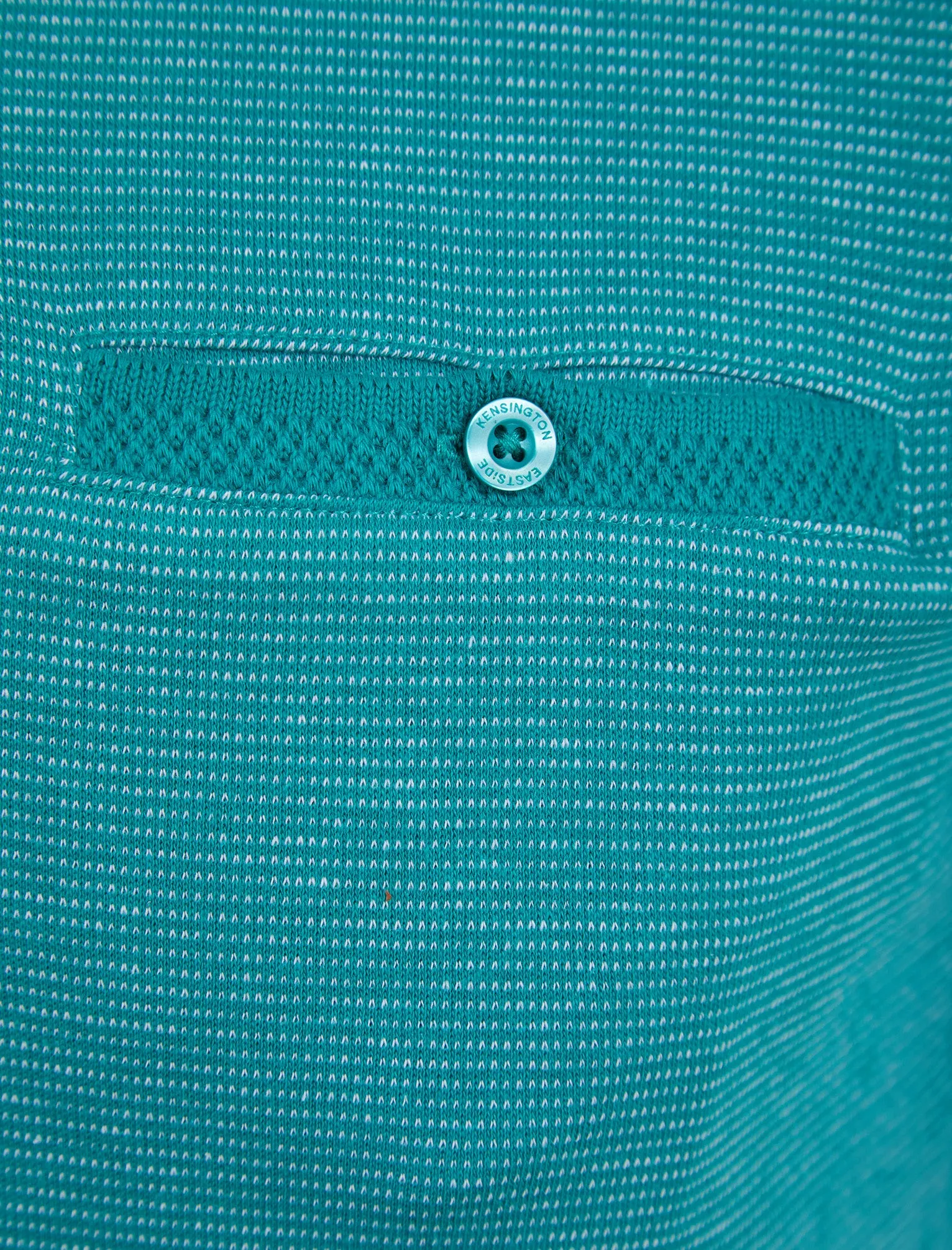 Bardell 2 Cotton Jacquard Polo Shirt with Chest Pocket in River Green - Kensington Eastside