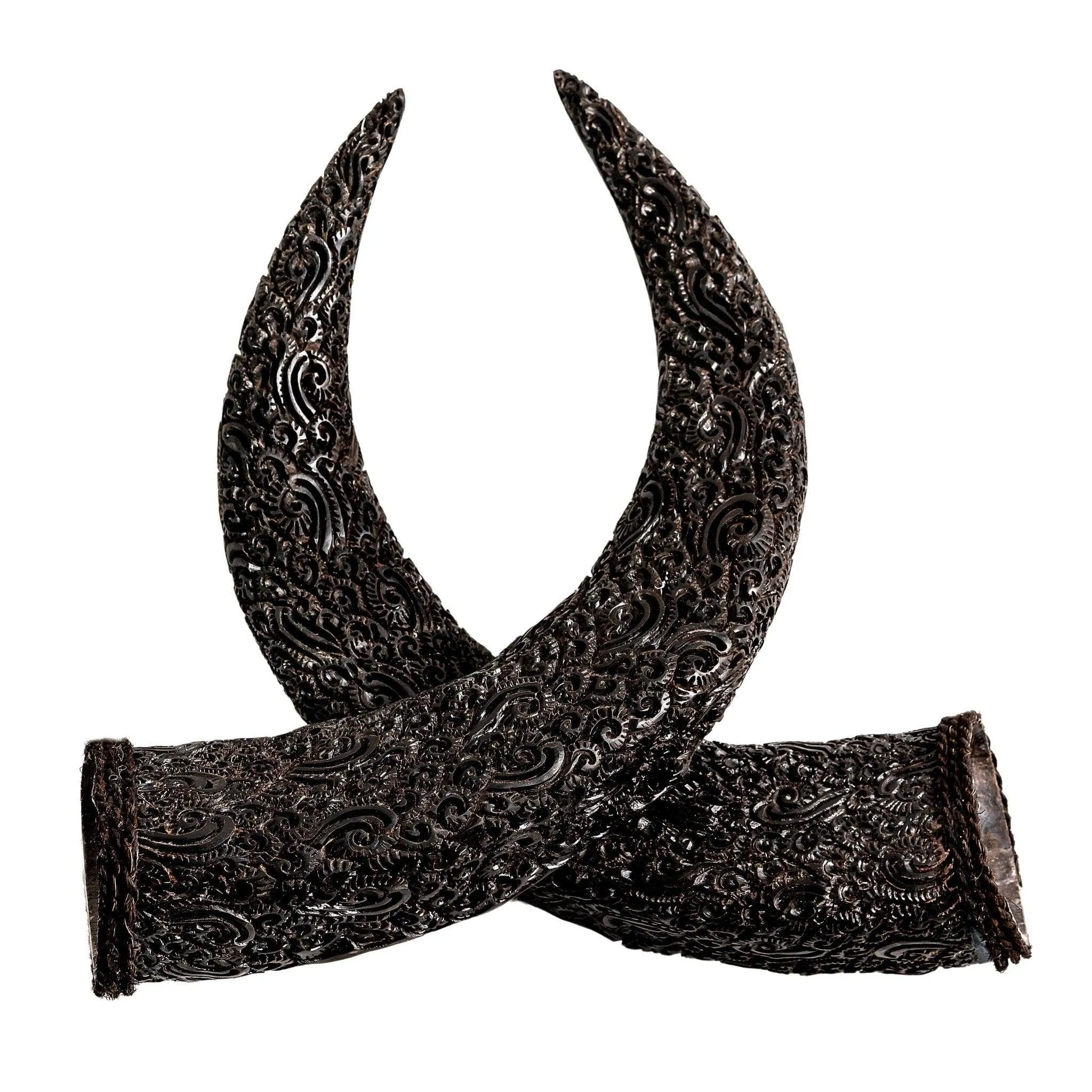 Beige Glass Mosaic Buffalo Skull